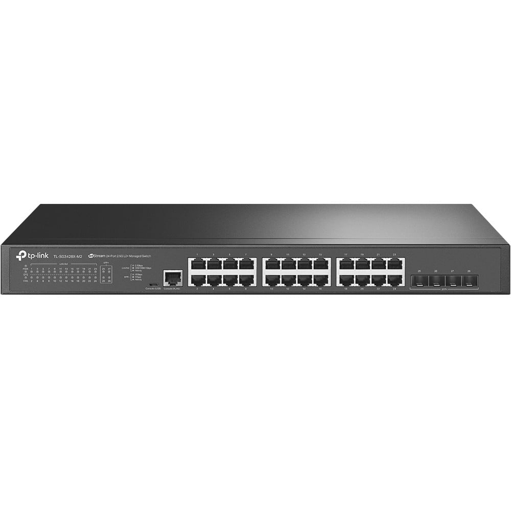TP-Link JetStream TL-SG3428X-M2 commutateur réseau Géré L2+ 2.5G Ethernet (100/1000/2500) 1U Noir