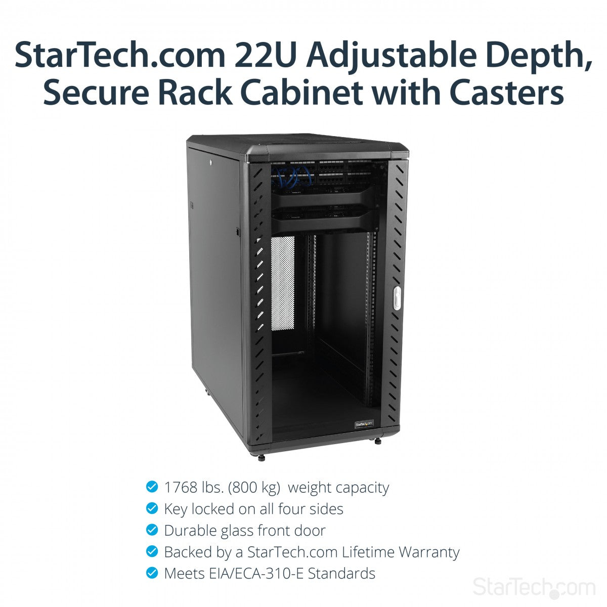 22U 91cm Knock-Down Server Rack Cabinet