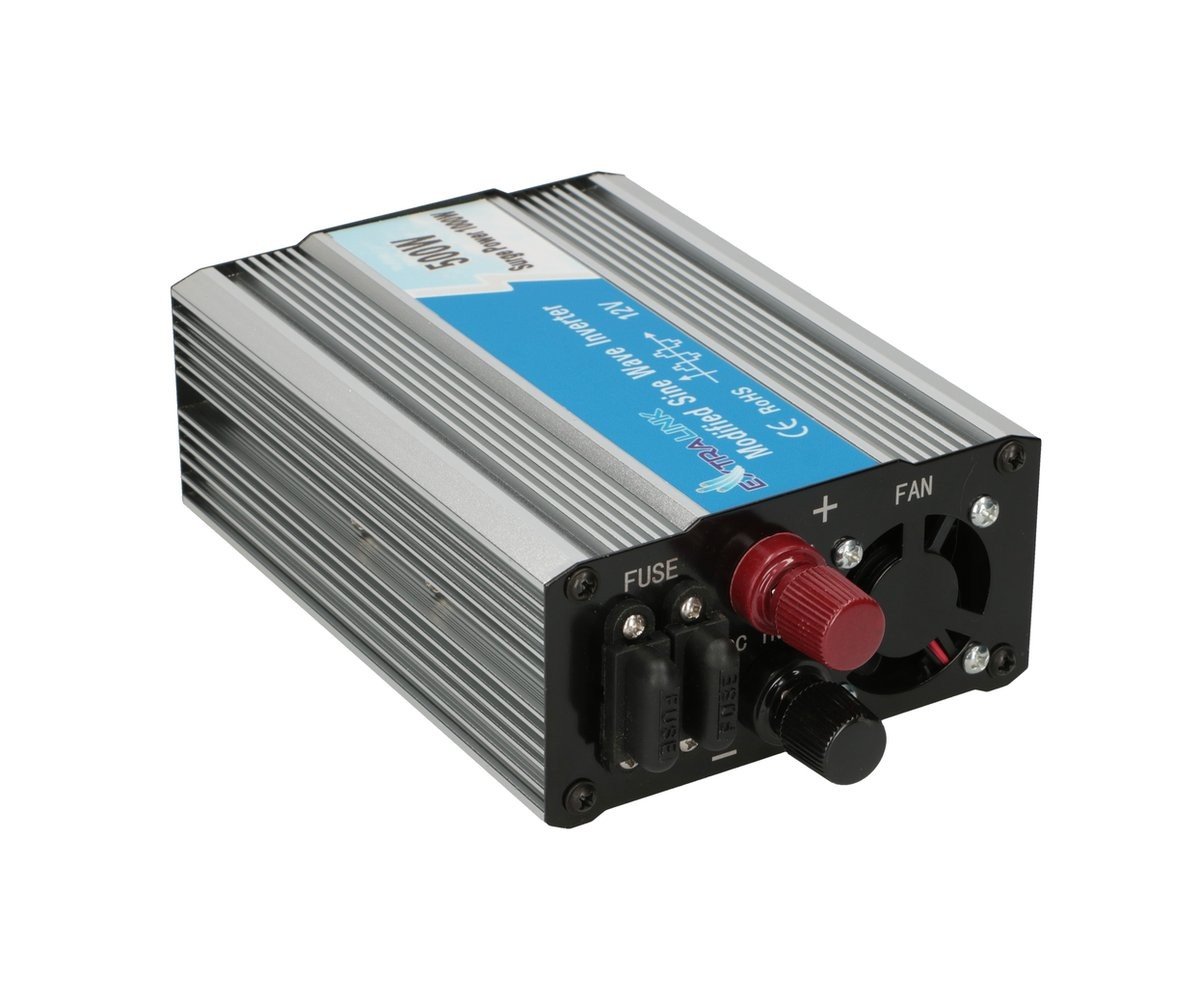 Extralink CAR VOLTAGE CONVERTER 12V - 230V, 500W, MODIFIED SINUS OPIM-500W adaptateur de puissance & onduleur Universel Aluminium