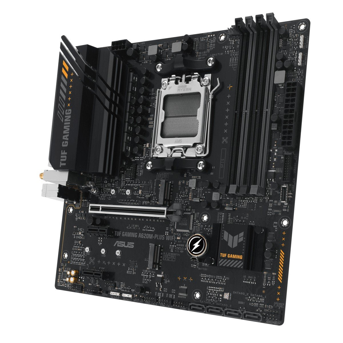 ASUS TUF GAMING A620M-PLUS WIFI AMD A620 Emplacement AM5 micro ATX