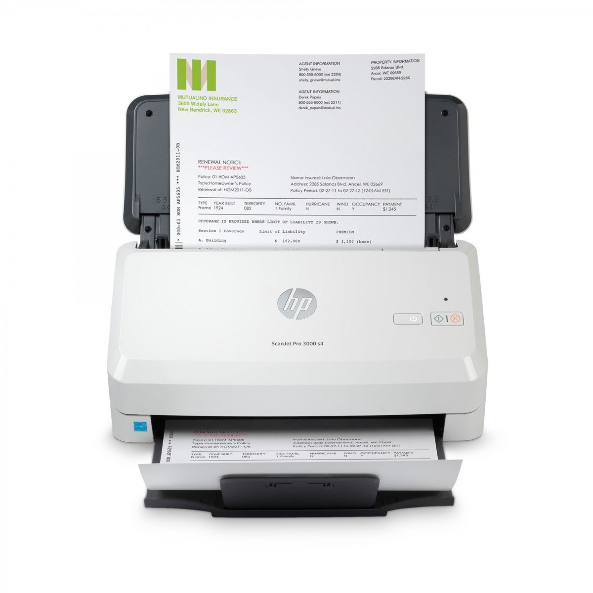 HP ScanJet Pro 3000 s4 Alimentation feuille a feuille de scanner Noir, Blanc