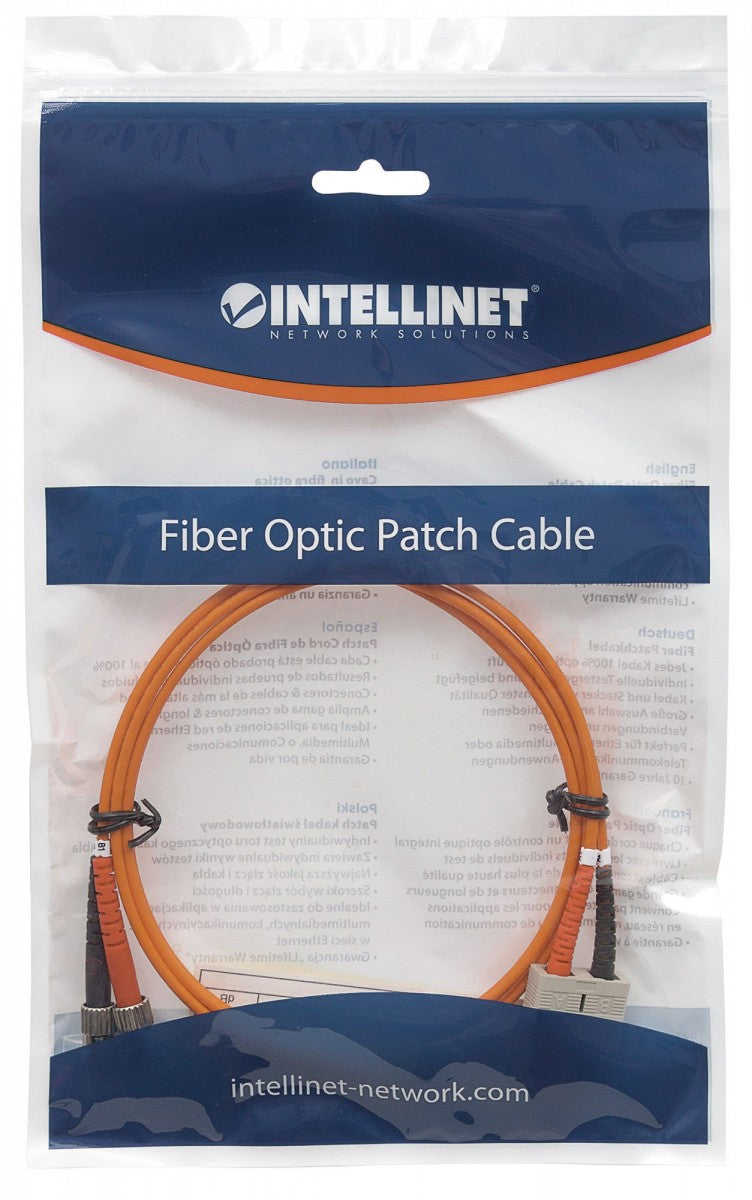 Intellinet 1.0m ST-SC M/M câble de fibre optique 1 m OM2 Orange