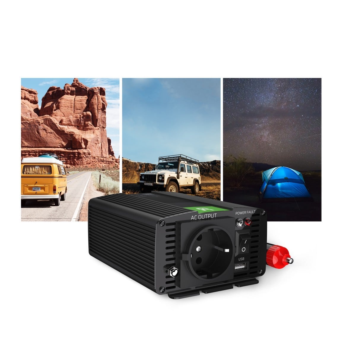 Green Cell Voltage Car Inverter 12V to 230V 300W/600W Pure sine wave