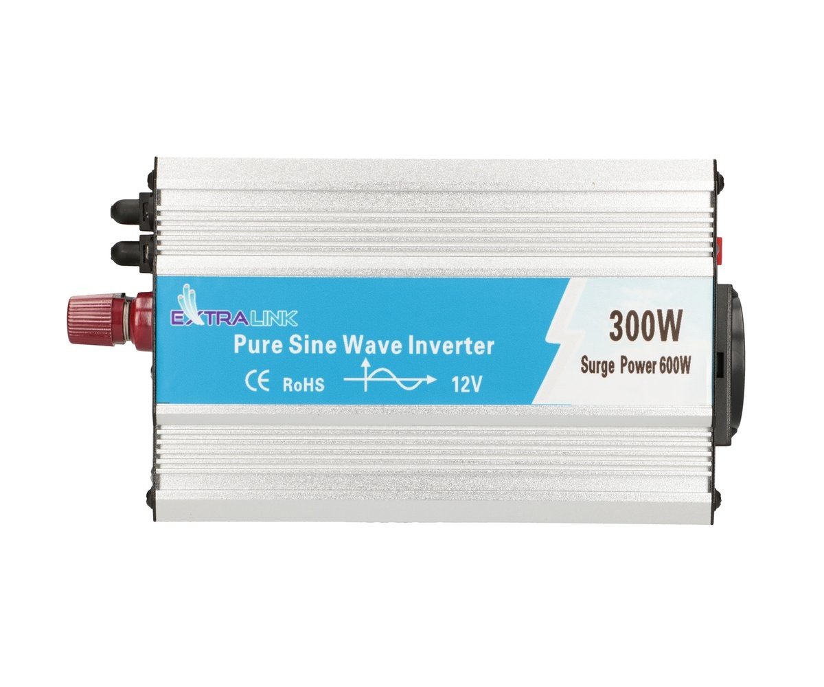 Extralink CAR VOLTAGE CONVERTER 12V - 230V, 300W, PURE SINUS OPIP-300W adaptateur de puissance & onduleur Auto Aluminium