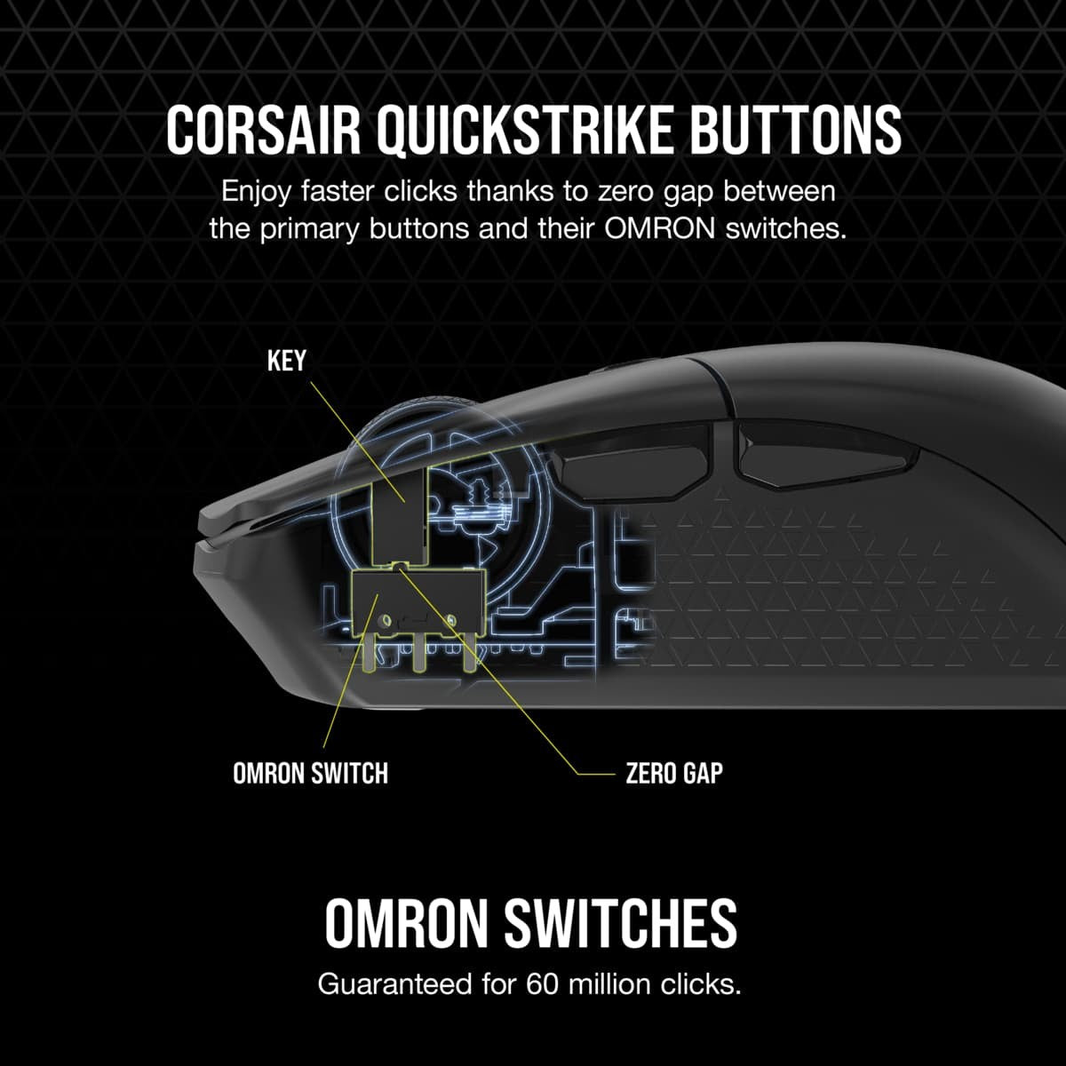 Corsair KATAR ELITE Wireless souris Gaming Droitier RF Wireless + Bluetooth + USB Type-A Optique 26000 DPI