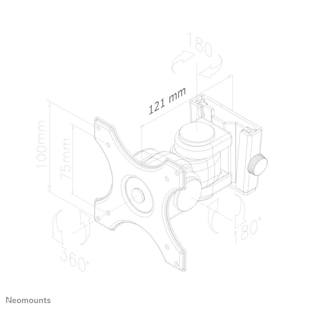 NEOMOUNTS FPMA-W250BLACK Support pour écran mural 10-30p - orientable