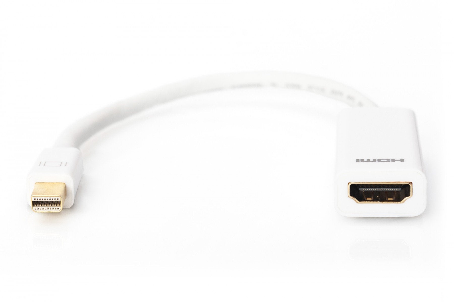 Digitus DB-340404-001-W câble vidéo et adaptateur 0,15 m Mini DisplayPort HDMI Type A (Standard) Blanc