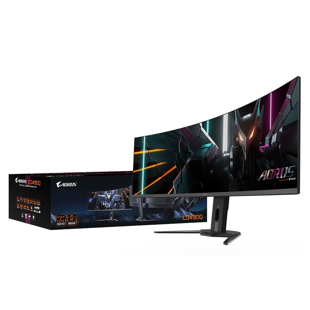 "GIGABYTE AORUS CO49DQ écran plat de PC 124,5 cm (49"") 5120 x 1440 pixels Dual QHD Noir"
