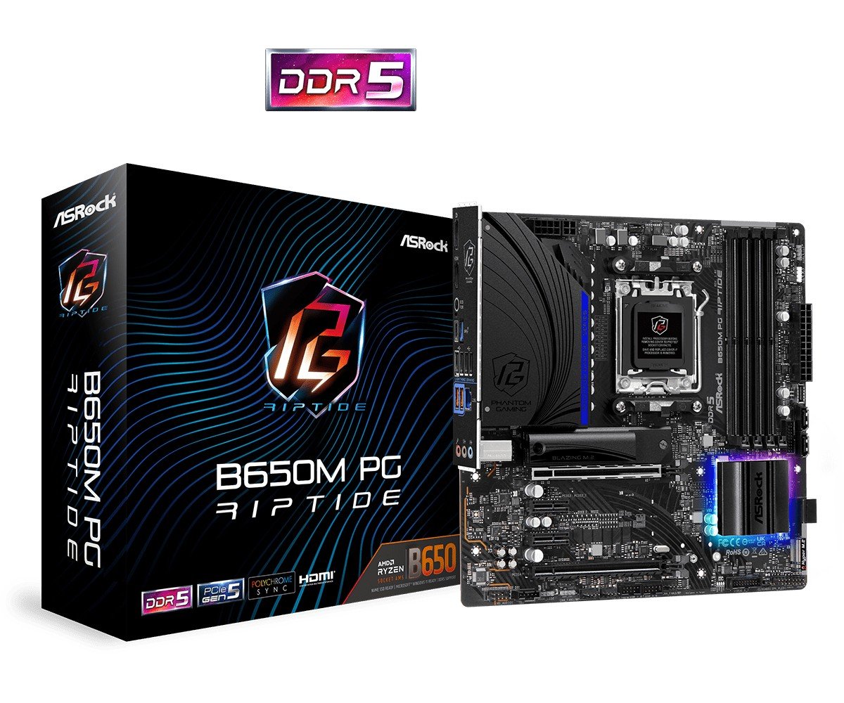 Asrock B650M PG Riptide AMD B650 Emplacement AM5 micro ATX