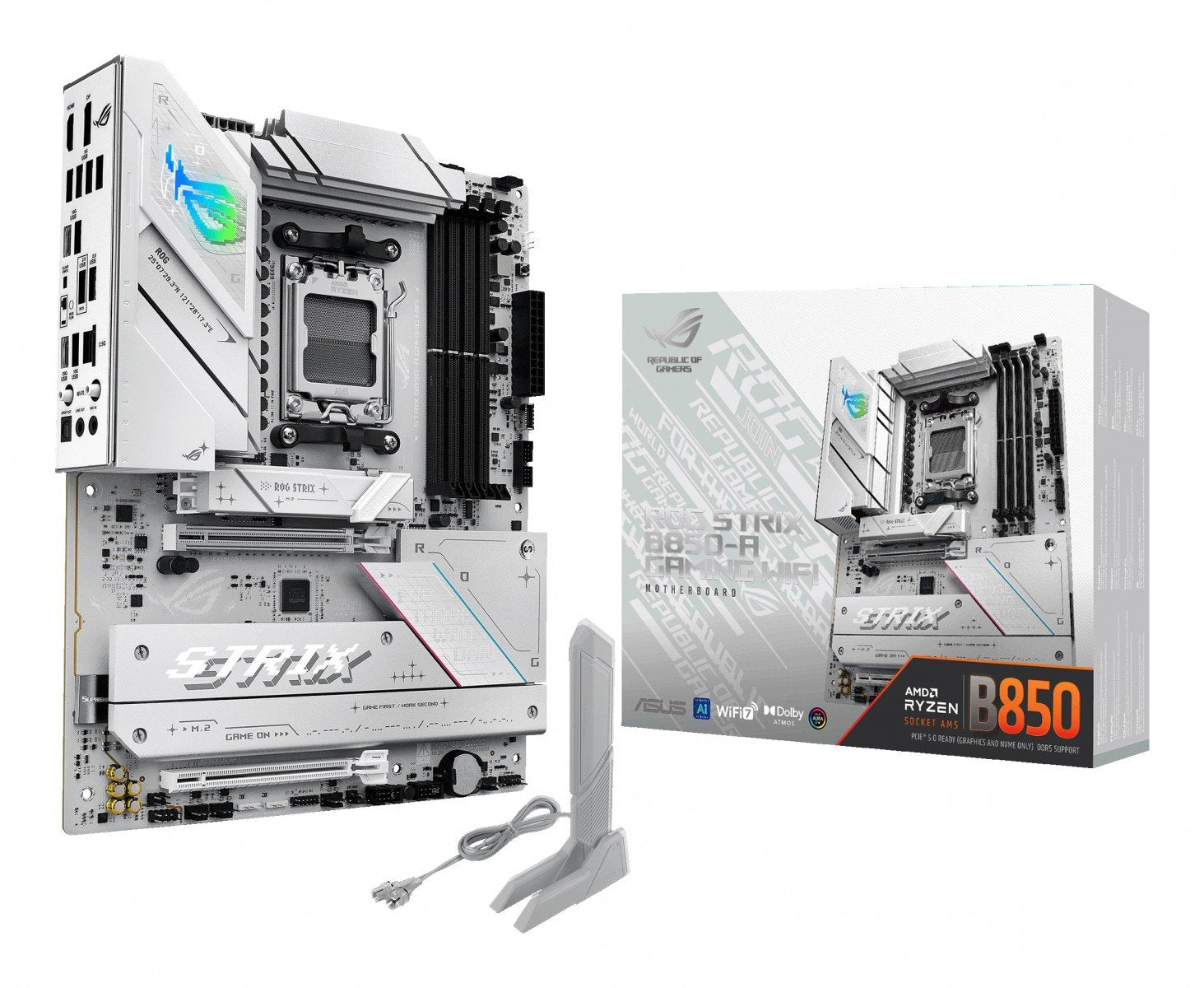 ASUS ROG STRIX B850-A GAMING WIFI AM5 DDR5 ATX MB 1xHDMI 1xDP 4xM.2 2xSATA