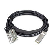 PLANET CB-QSFP4X10G-3M câble de fibre optique QSFP+ 4x SFP+ Noir