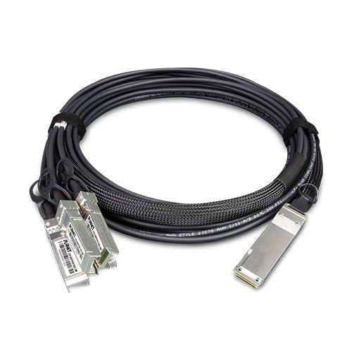 PLANET CB-QSFP4X10G-3M câble de fibre optique QSFP+ 4x SFP+ Noir