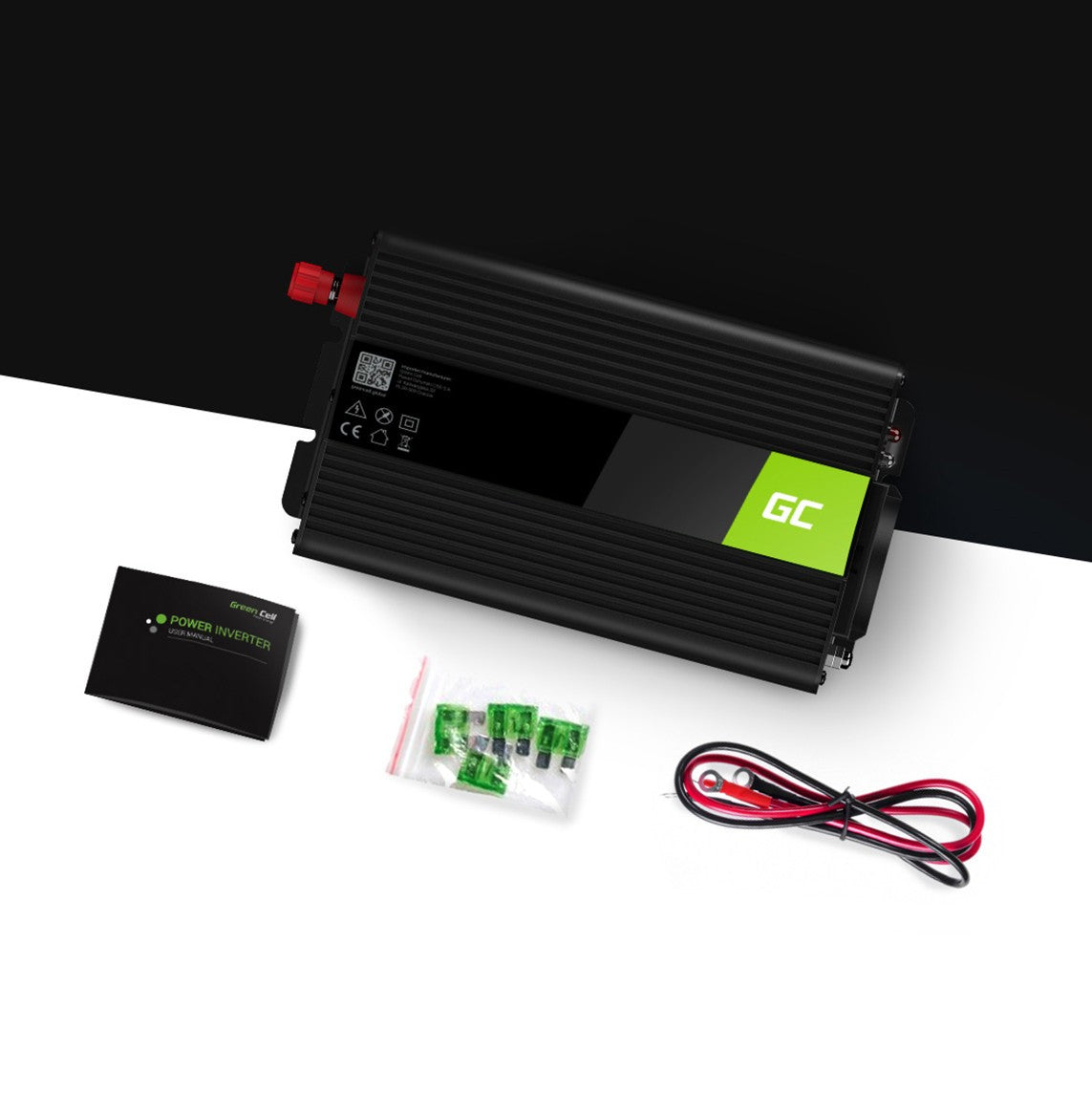 Green Cell INV09 adaptateur de puissance & onduleur Auto 1000 W Noir