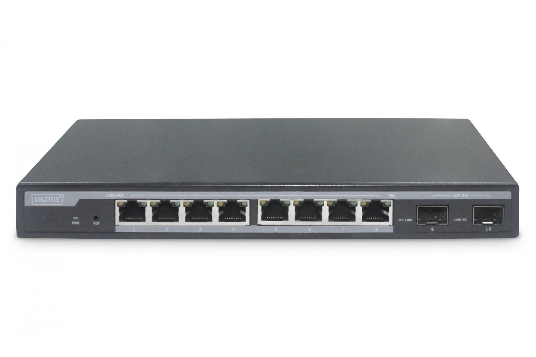 Digitus DN-95344 commutateur réseau Gigabit Ethernet (10/100/1000) Connexion Ethernet, supportant l'alimentation via ce port (PoE) Noir