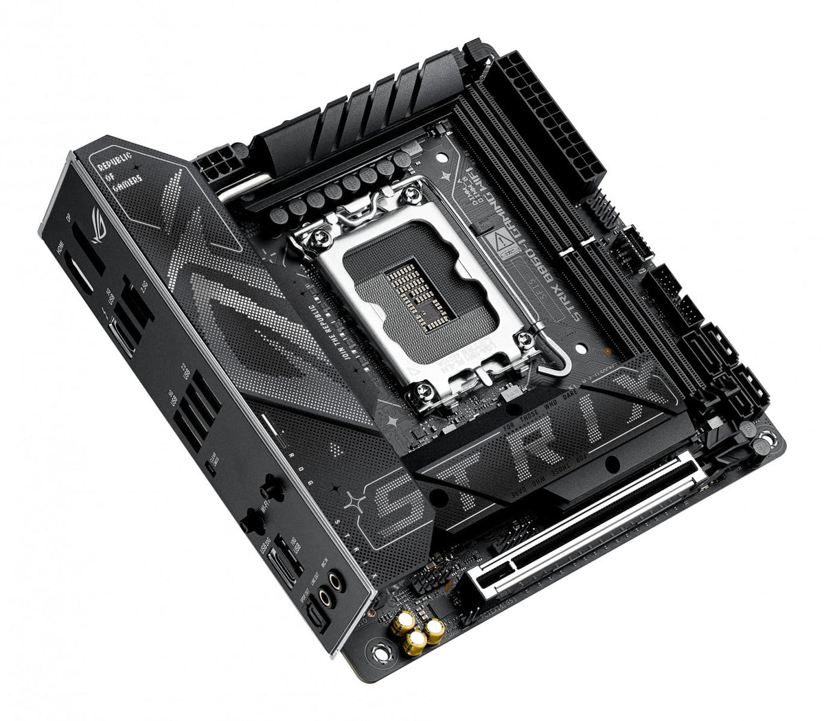 ASUS ROG STRIX B860-I GAMING WIFI LGA1851 DDR5 mini ITX MB 1xHDMI 1xDP 1xThunderBolt 2xM.2 4xSATA
