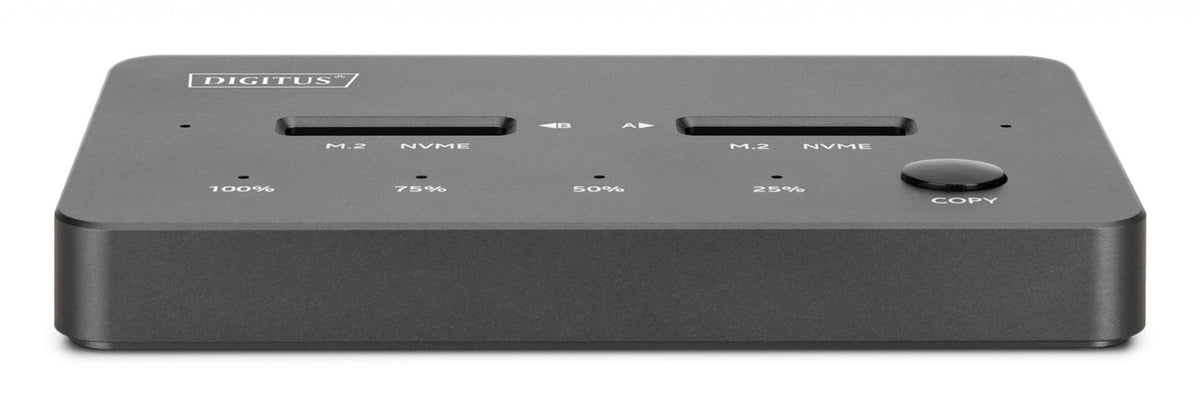 Digitus DA-71545-1 Station d'accueil pour disques avec fonction de clonage | USB-C 3.1 Gen2 10Gbps | SSD M.2 NVMe (max. 2x 4 To) | Fonction de clonage hors lign