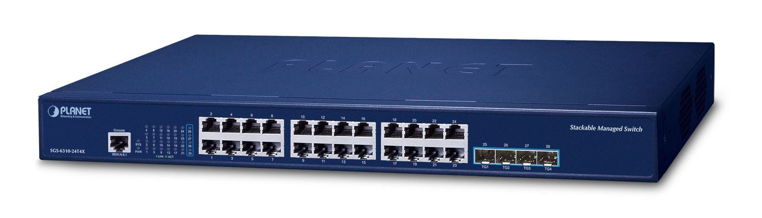 Planet SGS-6310-24T4X Commutateur Ethernet Gigabit géré de couche 3 24 ports