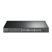 TP-Link JetStream TL-SG3428XMP commutateur réseau Géré L2+ Gigabit Ethernet (10/100/1000) Connexion Ethernet, supportant l'alimentation via ce port (PoE) 1U Noi