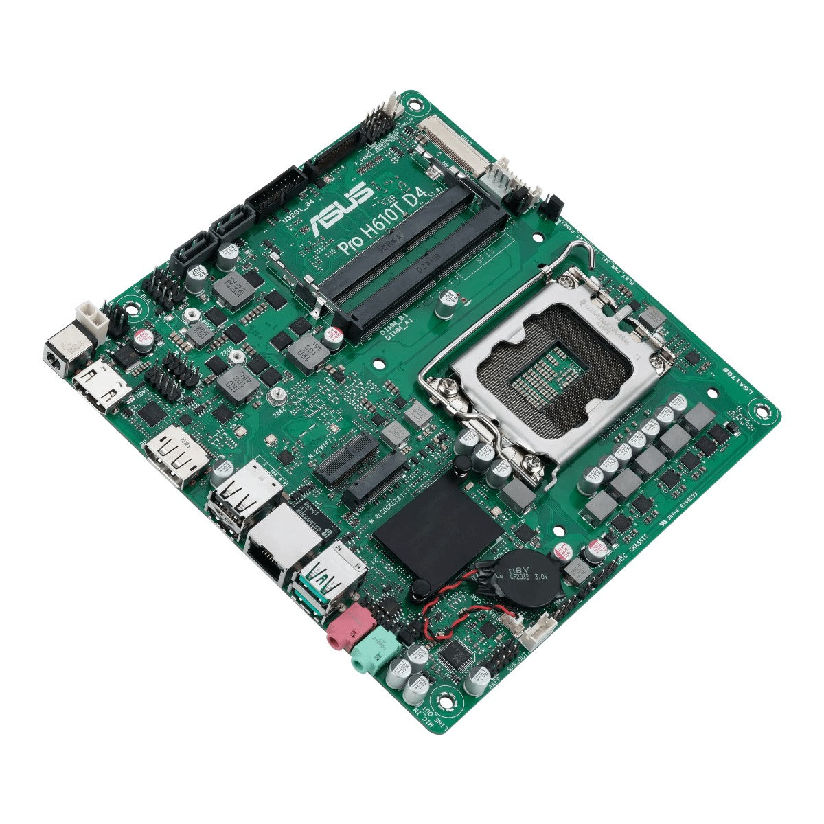 ASUS PRO H610T D4-CSM LGA1700 DDR4 1xHDMI 2.1 1xDP 1xPCIe 2xM.2 2xSATA 4xUSB Thin Mini ITX MB