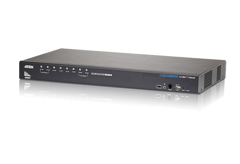 ATEN CS1798-AT-G commutateur écran, clavier et souris Noir