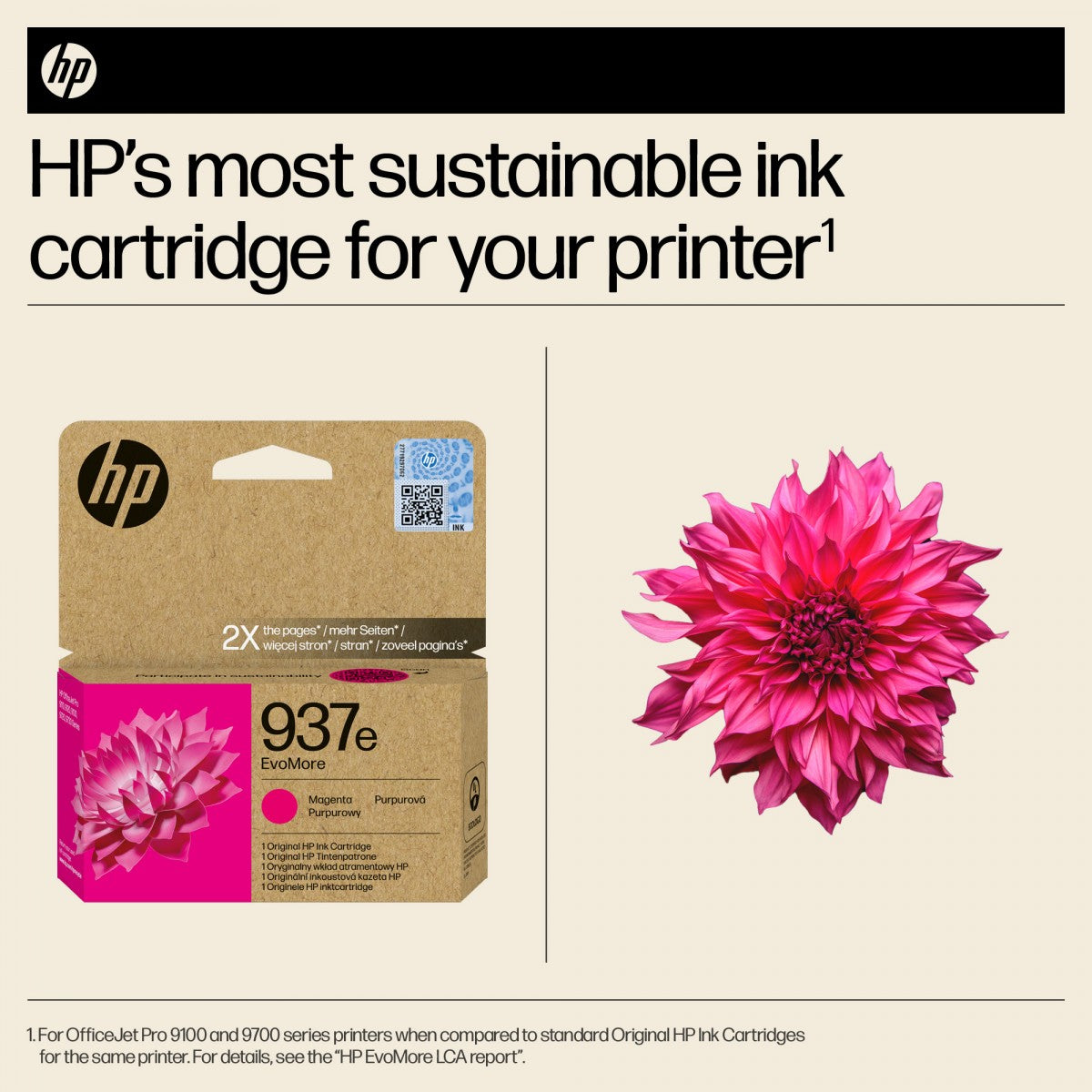HP 937e EvoMore Magenta Original Ink Cartridge cartouche d'encre 1 piece(s) Rendement élevé (XL)