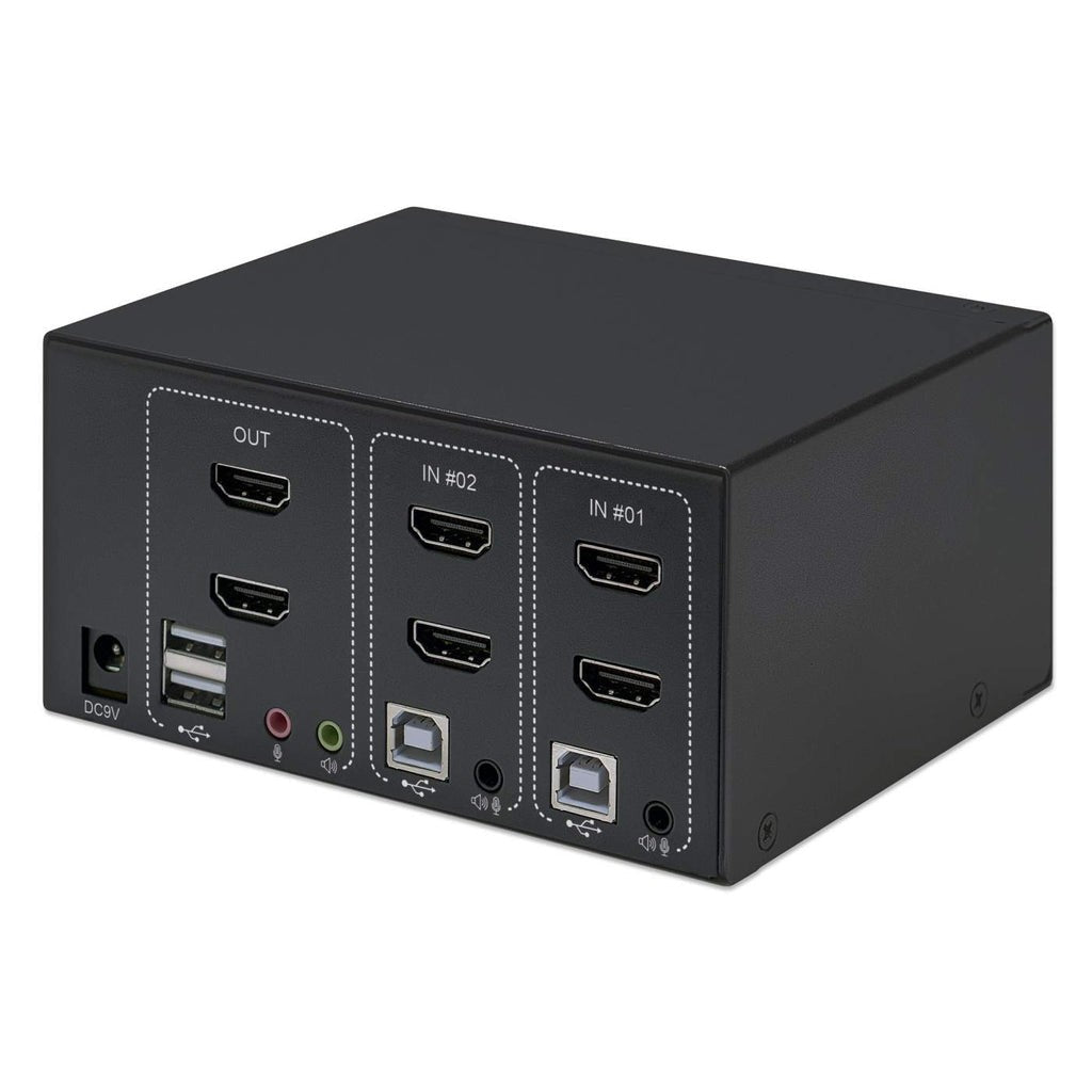 Manhattan 153522 Commutateur KVM 2/1 USB HDMI 4K