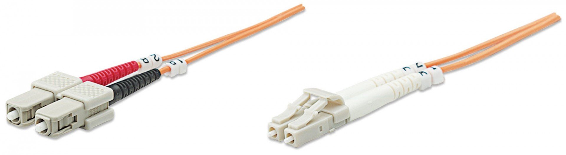 Intellinet 5.0m LC-SC M/M câble de fibre optique 5 m OM2 Orange