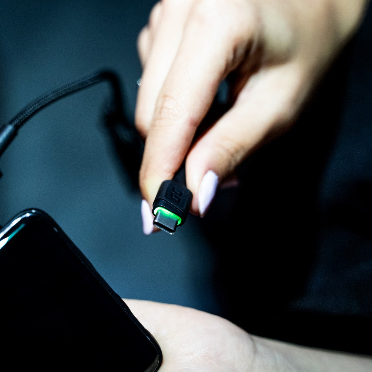 Green Cell KABGCSET03 câble USB 2 m USB A USB C Noir