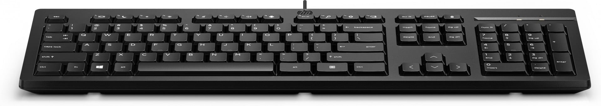 Clavier filaire HP 125 - récepteur USB - noir, BULK 12 pieces (266C9A6#ABB)