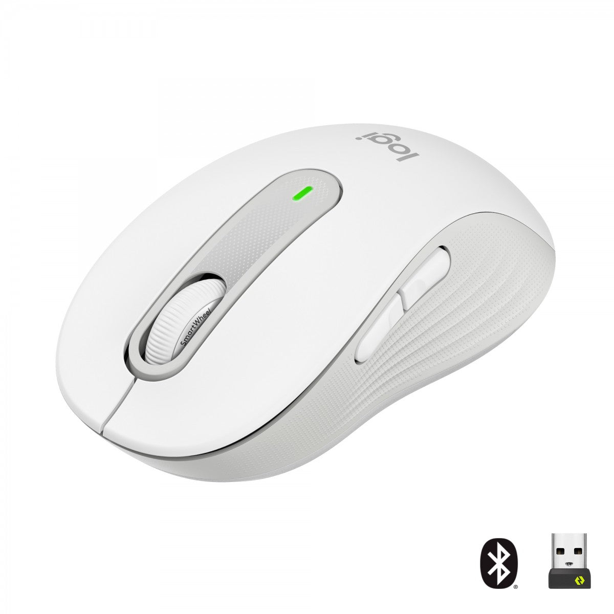 LOGITECH Signature M650 Mouse optical 5 buttons wireless Bluetooth 2.4 GHz Bolt USB receiver off-white