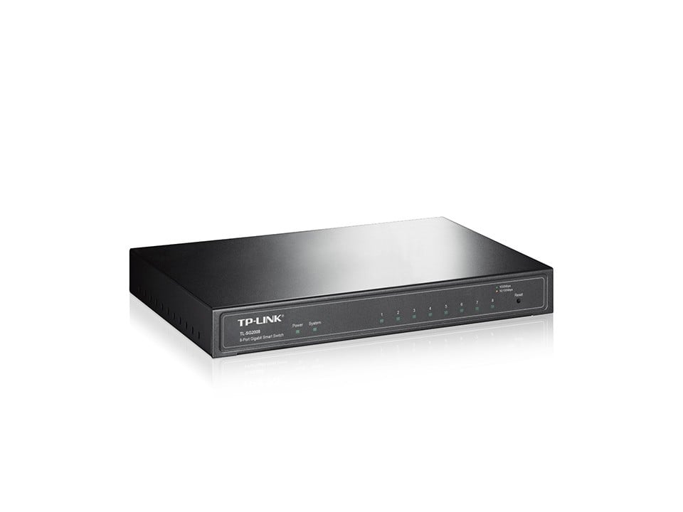 TP-Link JetStream TL-SG2008 commutateur réseau Géré L2/L2+ Gigabit Ethernet (10/100/1000) Noir