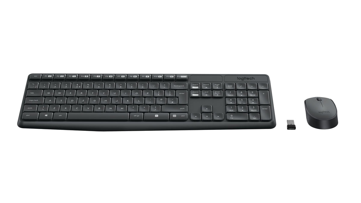 Logitech 920-007905 clavier Souris incluse Maison RF sans fil QWERTZ Allemand Gris