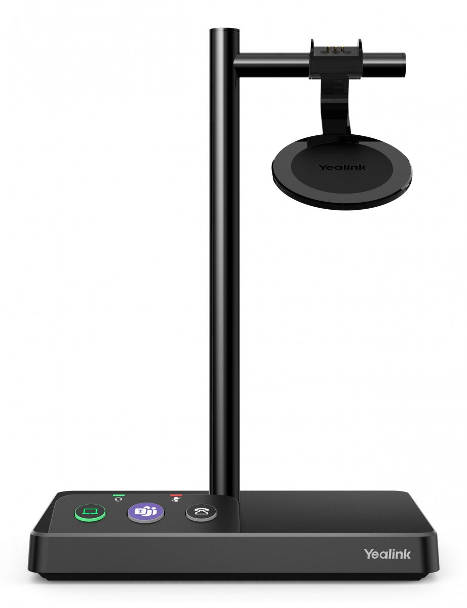 Yealink WH62 Dual Teams Sans fil Arceau Bureau/Centre d'appels Micro-USB Socle de chargement Noir