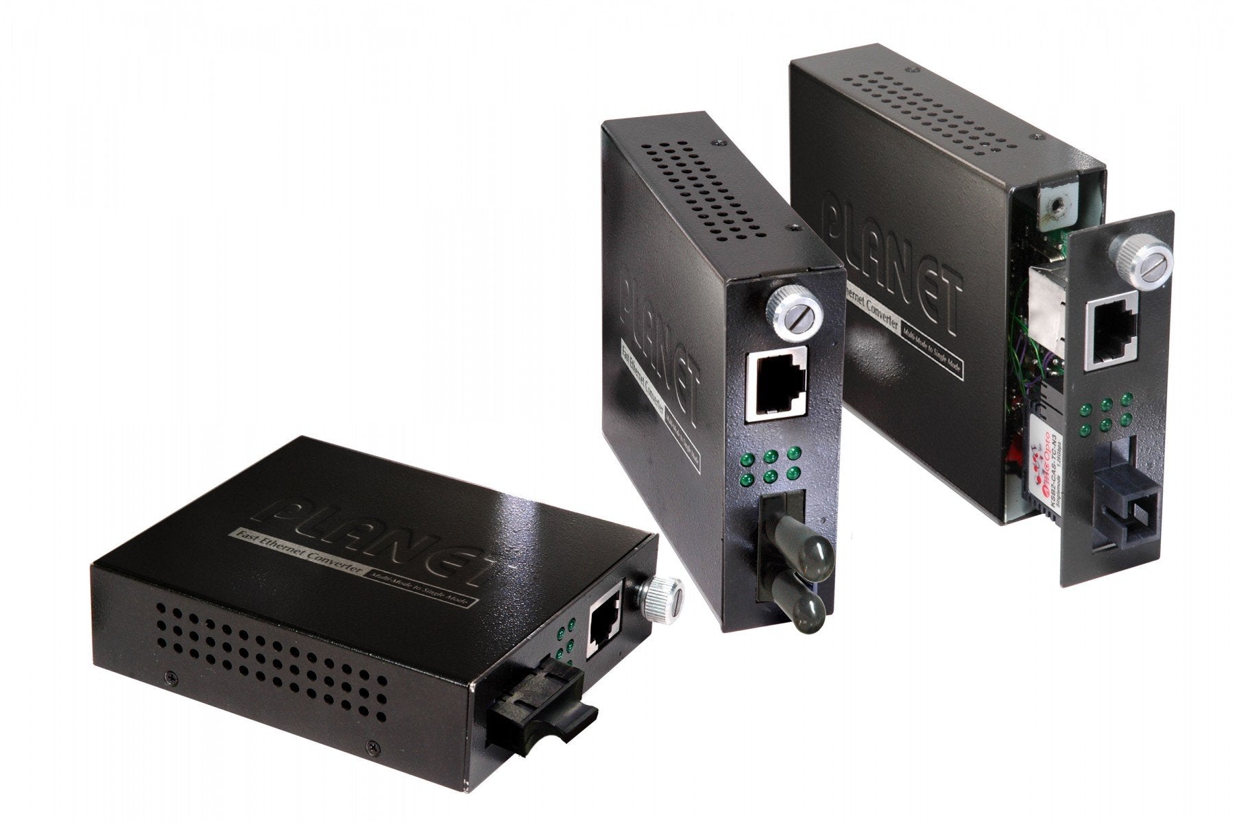 PLANET FST-802 convertisseur de support réseau 100 Mbit/s 1310 nm Multimode Noir