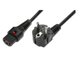 IEC-LOCK Cordon d alimentation CEE7 / C13 à verrouillage noir - 1,0 m