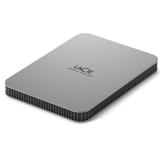 LACIE Mobile Drive HDD USB-C 4To 2.5p Moon Silver with USB-C cable