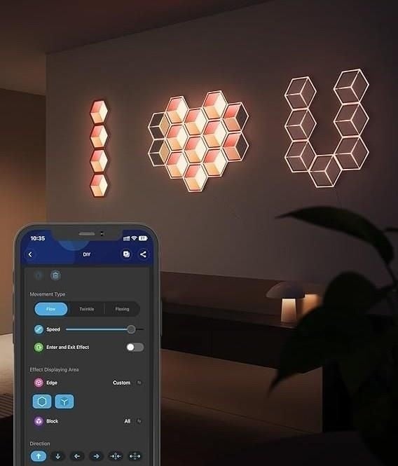 Govee H606A Glide Hexagon Light Panels Ultra 7-pack | Éclairage LED | RGBIC, 2.4GHz Wi-Fi, Bluetooth