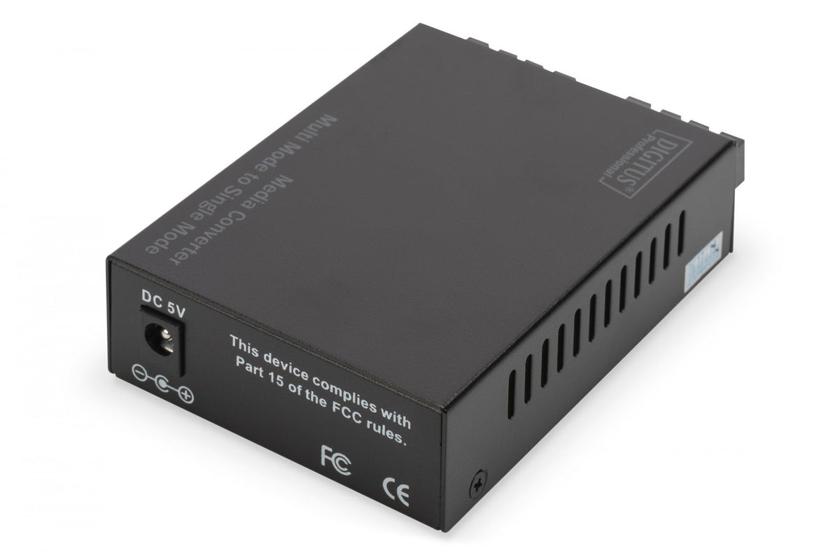 Digitus DN-82124 convertisseur de support réseau 1000 Mbit/s 1310 nm Monomode, Multimode Noir