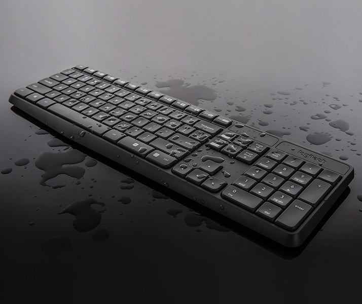 LOGITECH MK235 Wireless Keyboard&Mouse GREY Clavier QWERTY (US)