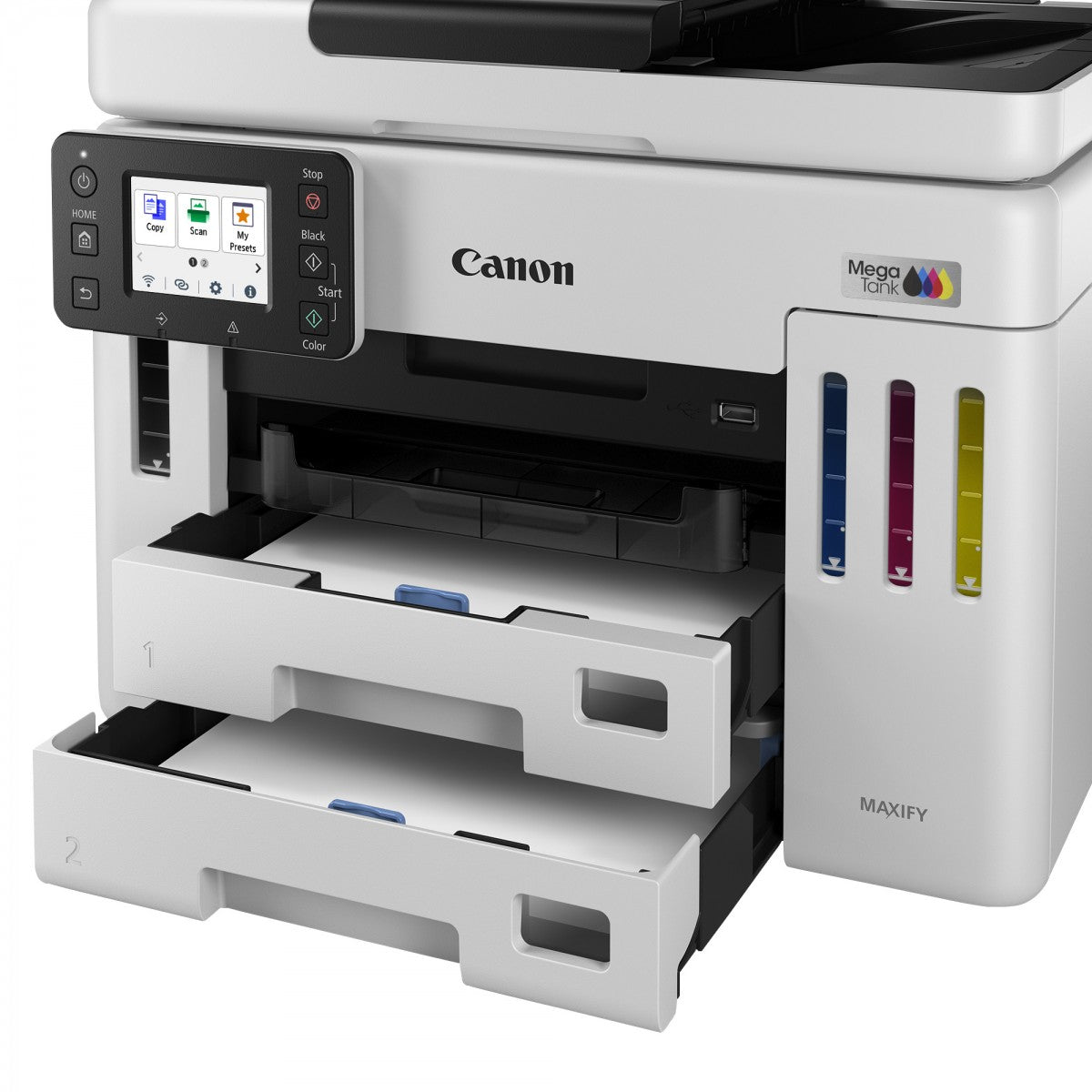 CANON MAXIFY GX7150 MegaTank MFP colour inkjet CISS Legal 216x356mm A4 24ipm Print 600sheets USB Wi-Fi LAN