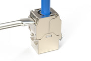 Module Keystone court (prise) RJ45 (8P8C) cat.6A, blindé, sans outil, en acier, longueur 28mm