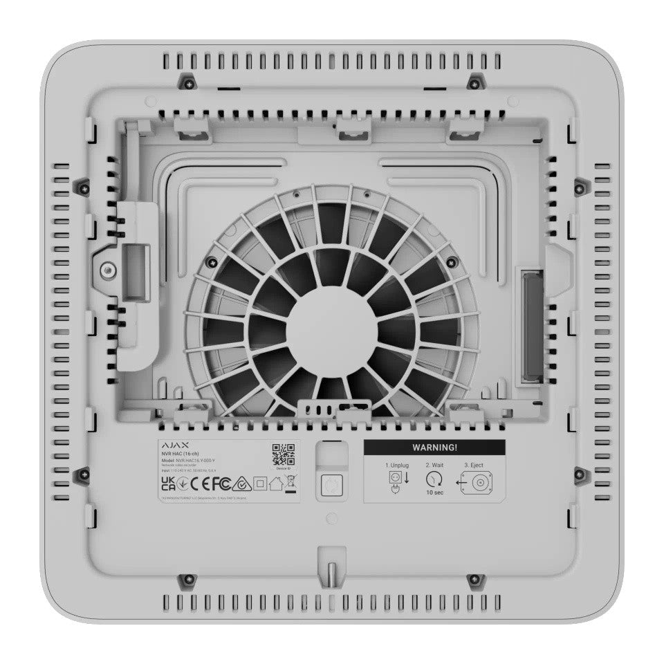 Ajax Systems 134506.122.WH1 Enregistreur réseau NVR HAC 16 canaux avec sortie HDMI - blanc