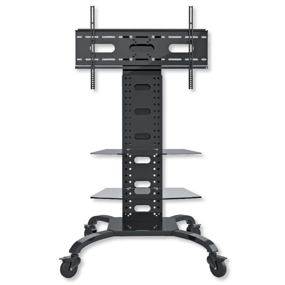 "Techly ICA-TR8 Support TV mobile 32-70"" jusqu'a 40kg réglable 2 étageres"