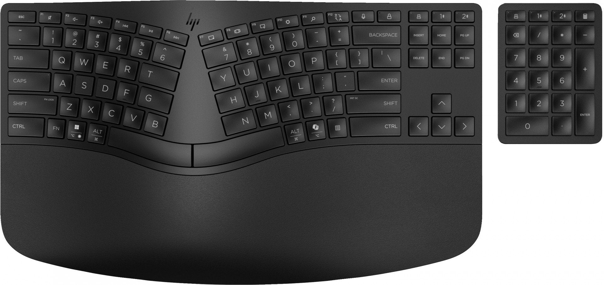 Clavier sans fil HP 965 ergonomique - récepteur USB + Bluetooth - noir QWERTY (7E756AA#ABB)
