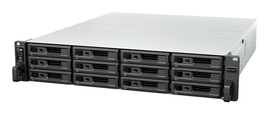 SYNOLOGY RS2423RP+II 12-BAY Rackstation AMD Ryzen Embedded V1780B 8Go RAM HDD/SSD Only
