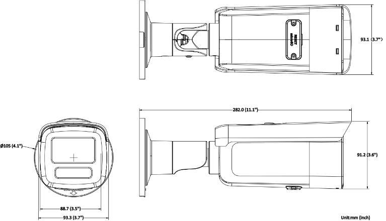 Hikvision DS-2CD2T66G2H-2I(2.8mm)/BLACK 6 MP Caméra réseau fixe Bullet Powered by Darkfighter