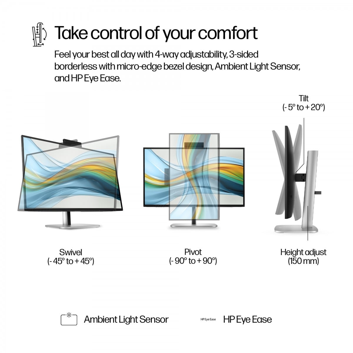 HP Écran de conférence Series 5 Pro 527pm QHD 27p 2560x1440 HDMI DP USB-C 3/3/0 Smart Buy