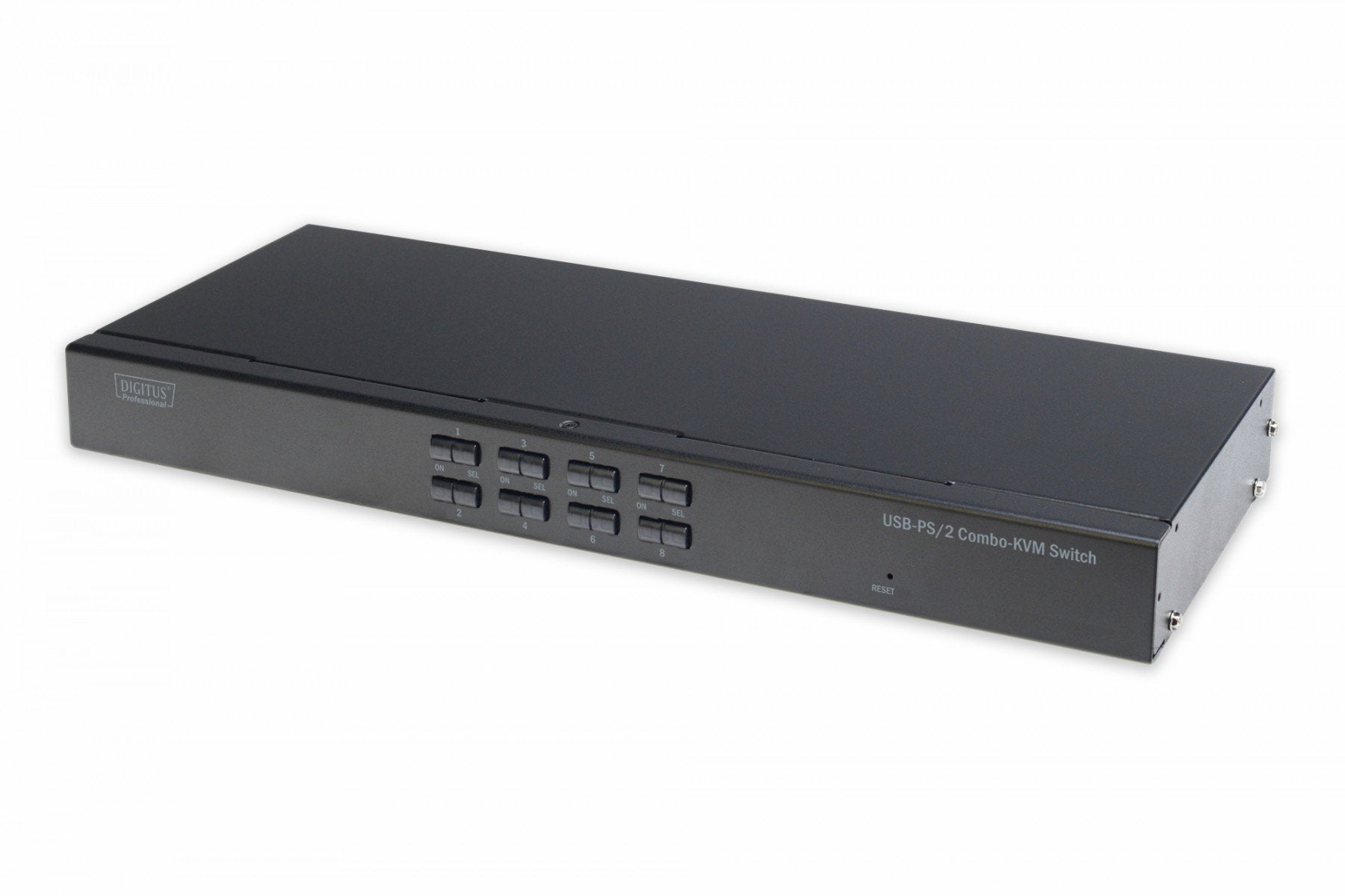 Digitus DS-23200-2 commutateur écran, clavier et souris Grille de montage Noir