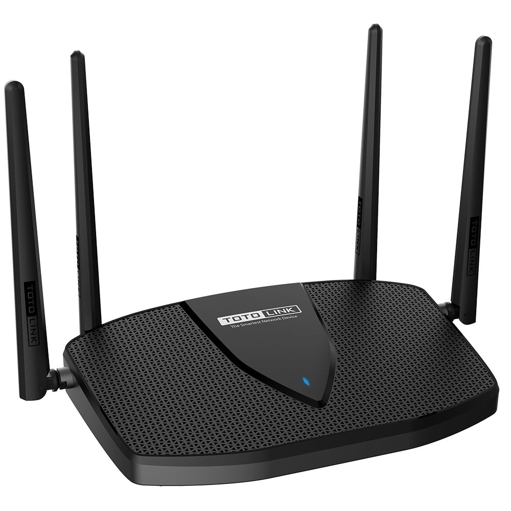TOTOLINK X5000R AX1800 WIRELESS DUAL BAND GIGABIT ROUTER vlan routeur sans fil Gigabit Ethernet Bi-bande (2,4 GHz / 5 GHz) Noir