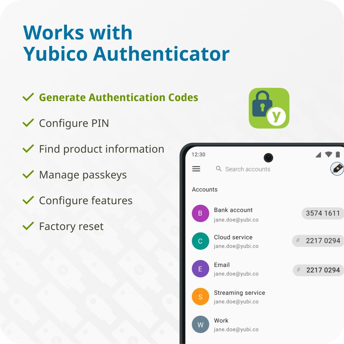 YubiKey 5 NFC Clé de sécurité matérielle